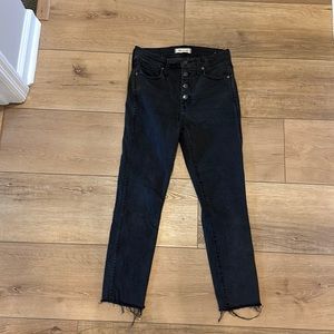 Black high rise skinny Madewell jeans. Size 27.